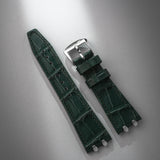 Naga Leather Strap Croc Green