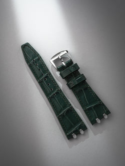 Naga Leather Strap Croc Green
